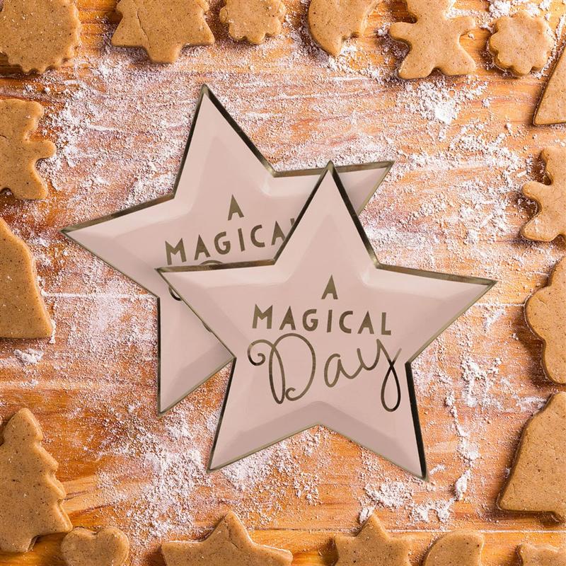 12Pcs Stervorm Wegwerp Borden Cake Dessert Papier Pan Diy Decor Voor Baby Shower Kids Verjaardagsfeestje Bruiloft Servies supply