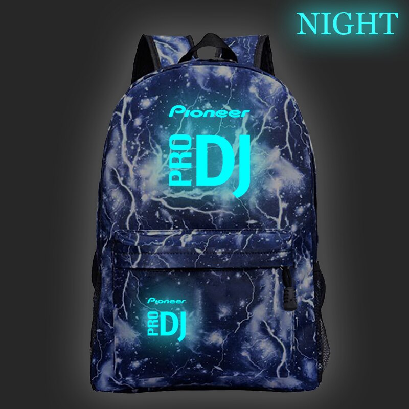 Pioneer Pro Dj Luminous School Rucksack Men Women Boys Girls School Bag Pattern Laptop Backpack Mochila: 10