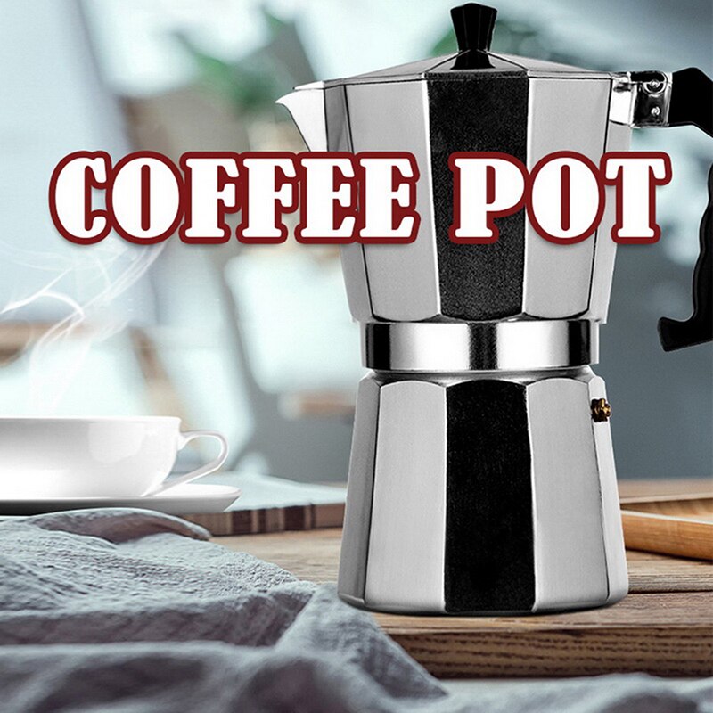 Mocha espresso percolator pot koffiezetapparaat aluminium koffiezetapparaat mokka pot fornuis koffiezetapparaat