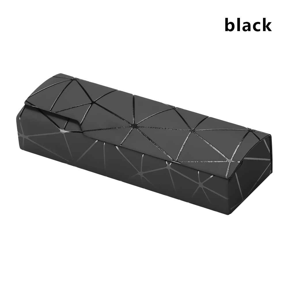 1 pc unisex glasögonbox skyddsfodral bärbart solglasögonfodral handgjorda optiska läsglasögontillbehör: Svart -01