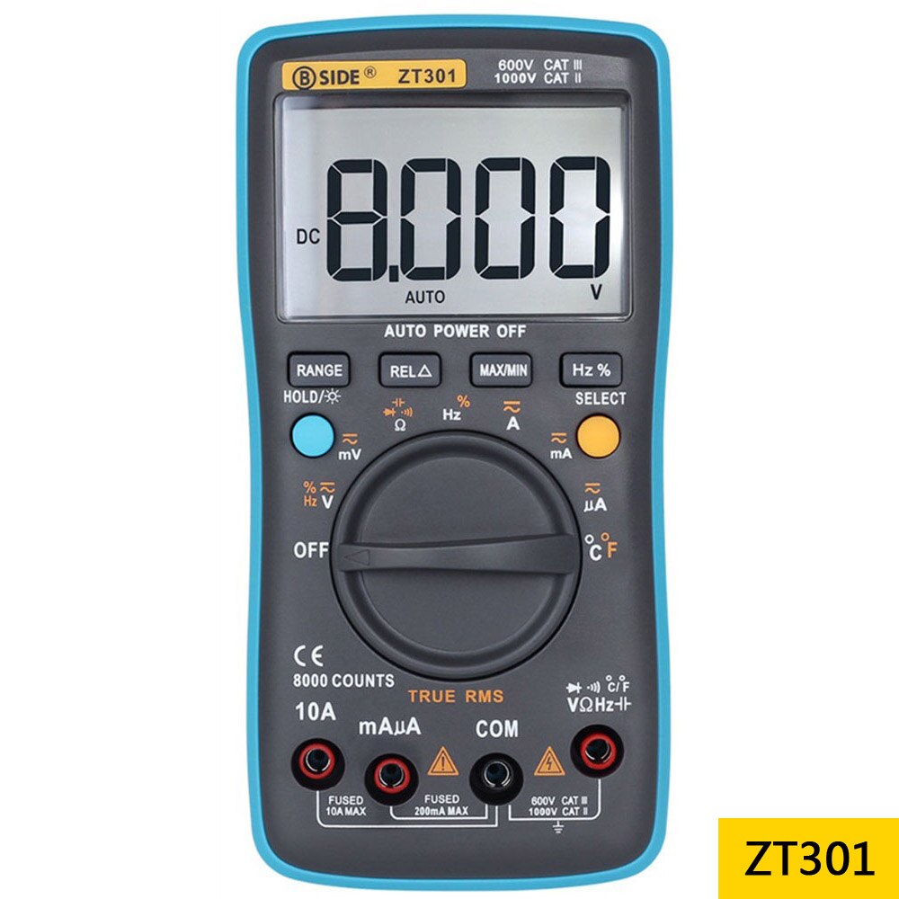 Digitale Multimeter Bside ZT301 302 True-Dc/Da Voltmeter Ammeter Multimetro Weerstand Hz Temp Tester: ZT301