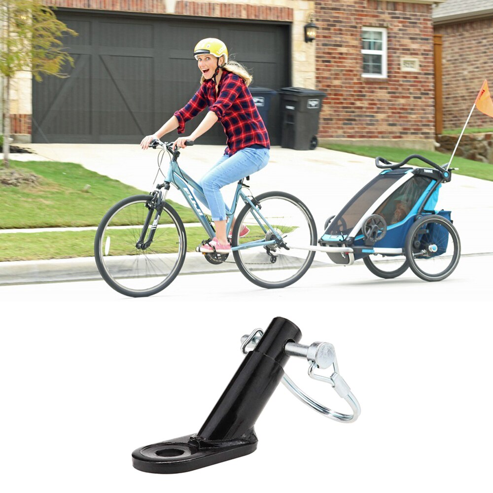 Stålophæng cykelkobling trailer kobling fastgørelse passer til qr aksler holdbar universal model let brug cykel tilbehør stativer: Default Title