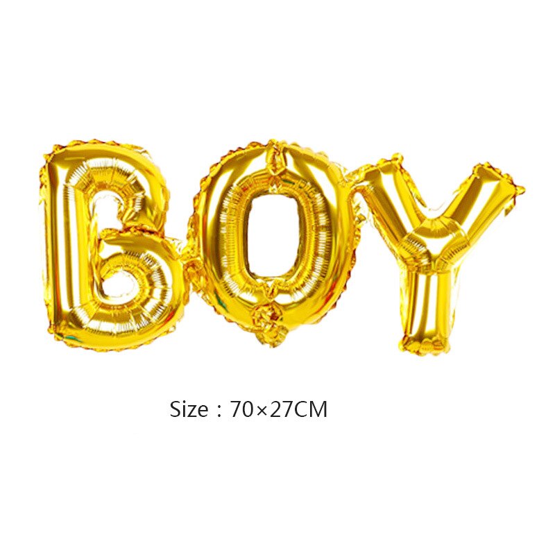 Baby dreng pige brev guldfolie balloner det er en dreng pige baby shower fødselsdagsfest afslører fest dekorationer forsyninger: Dreng guld