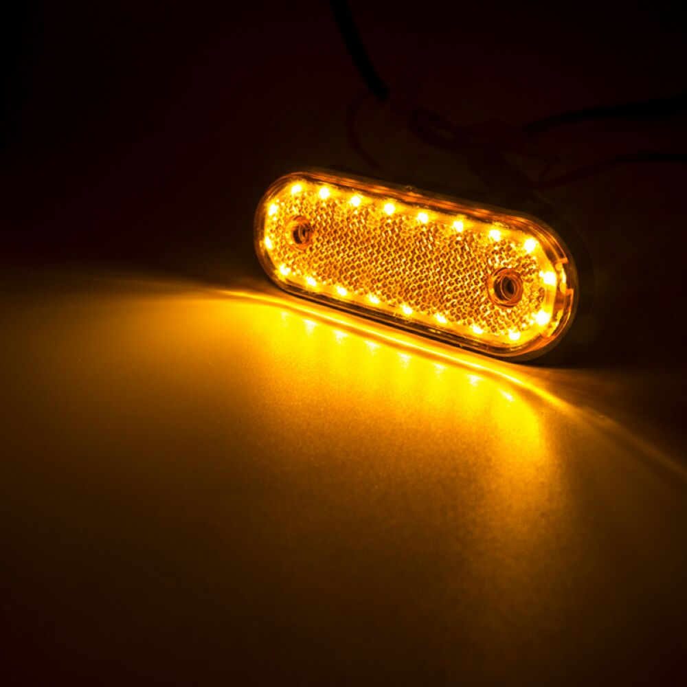 10x 24V 20 LED Amber Side Marker Lights Back Light Clearance Lamp Tail Turn Signal Tractor RV Trailer Lorry Pickup Truck Boat