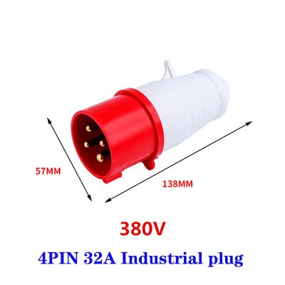 IP44 Industrial Plug and Socket Waterproof Connector 3PIN 4PIN 5PIN 16A/32A Waterproof Electrical Connection Wall Mount Socket