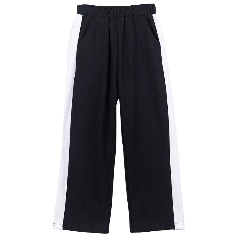 Spring Girls Loose Pants Clothing Kids Cotton Wide Leg Ankle Length Trousers Teenage Girls Casual Pant Children Bottoms: 4