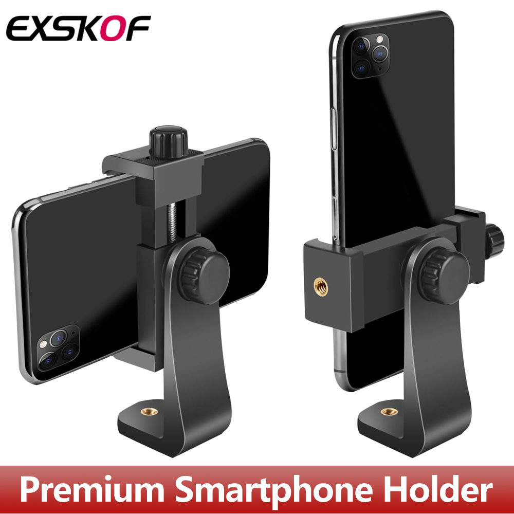 Suporte para smartphone vertical horizontal tripé adaptador de montagem suporte giratório clipe ajustável para iphone android telefone celular