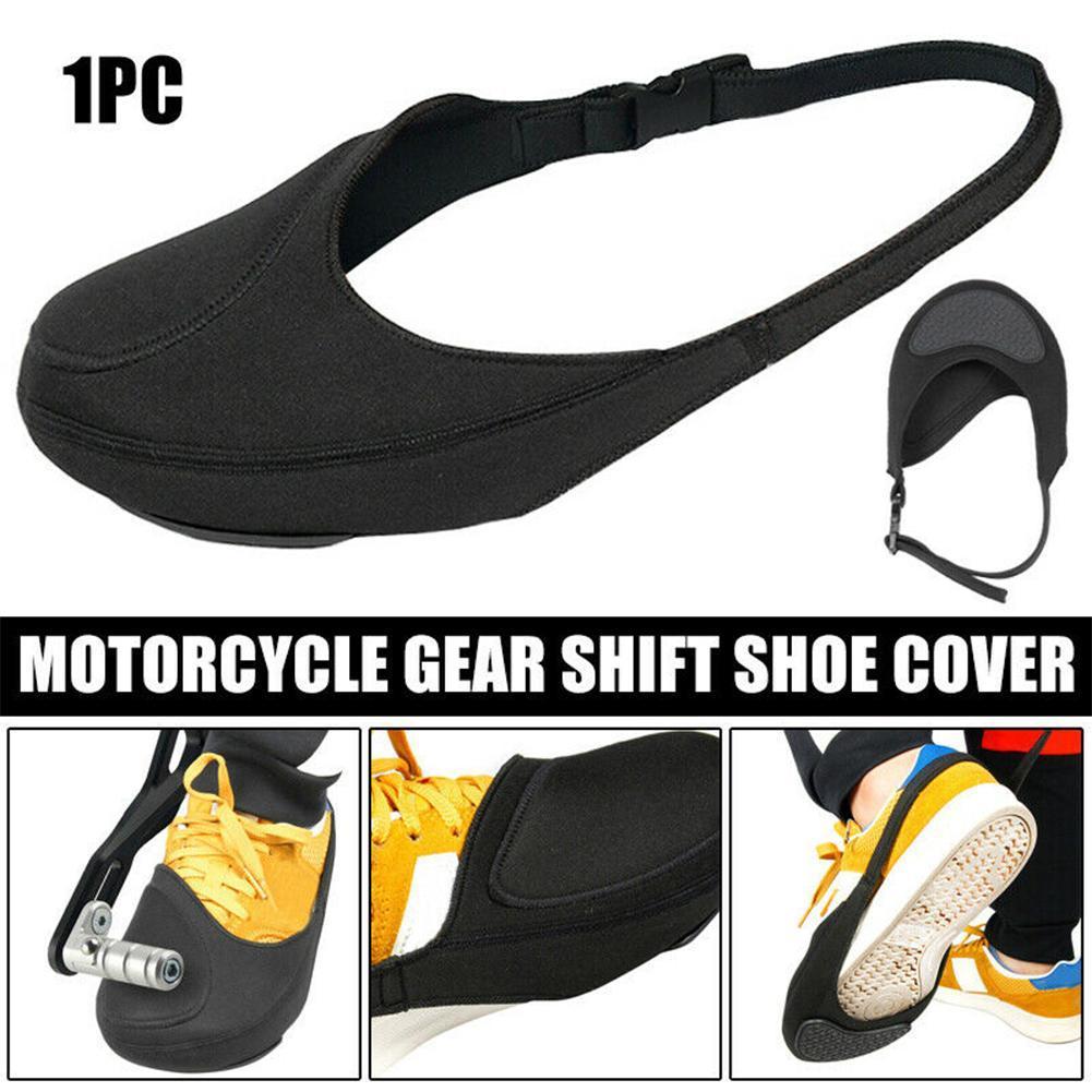 Solid neopren udendørs cykling gearskifter sko støvler slidbestandig sort slip motorcykel spænde beskytter anti  u4 s 1