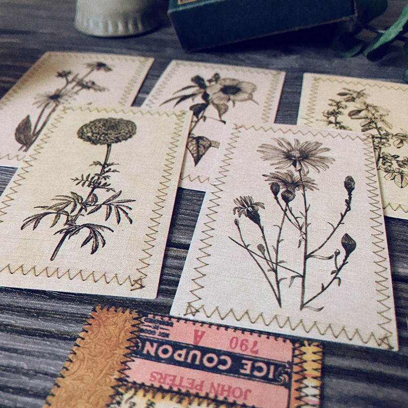 Vintage imitatie naaien plant doek patroon dikke ambachtelijke papier Scrapbooking decoratie DIY creatieve Journal Dagboek Planner Kaart