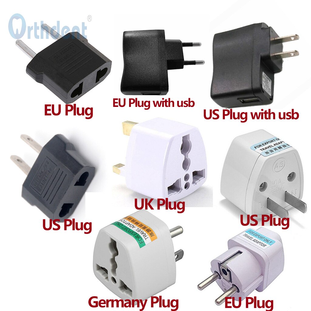 Orthdent 1 Pc Universal Travel Power EU GER AU US Plug Adapter Converter Travel Conversion With USB Power Converter Outlet
