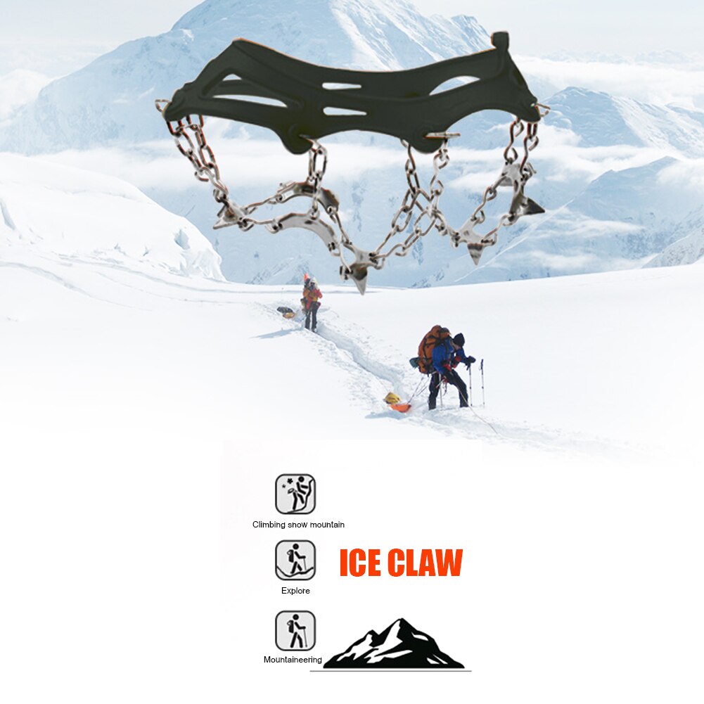 Ijs Grips Cleats Ijskrappen Winter Klimmen Antislip Schoenen Cover19 Studs Ice Sneeuw Schoen Spiked Grips Winter Klimmen Antislip