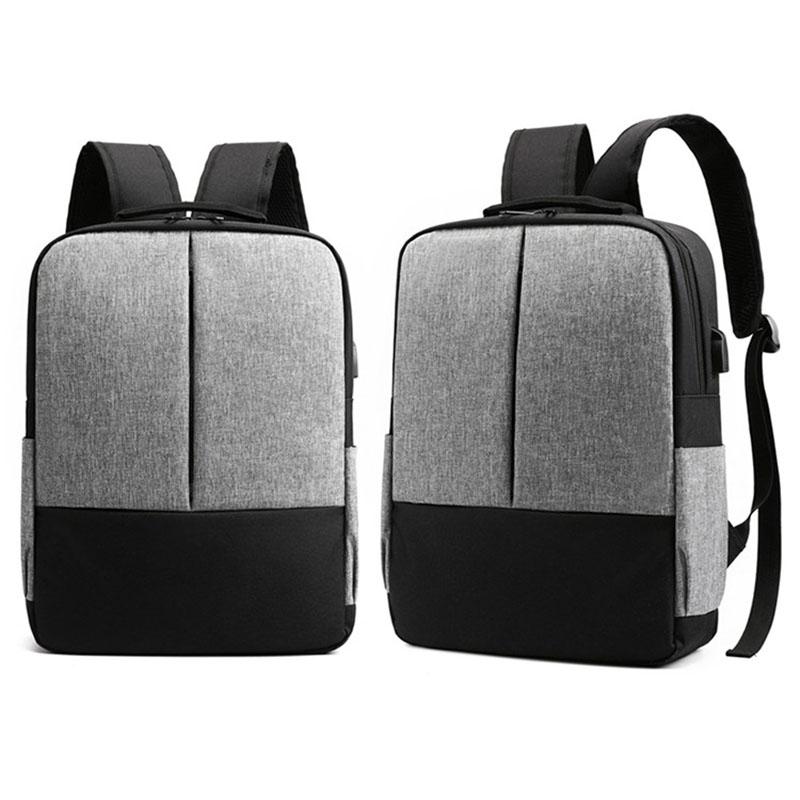 Mode Bedrijf Mannelijke Rugzak Reizen Nylon Casual Student Schooltas Mode Computer Schoudertas 15.6 Inch Laptop Rugzak: Gray