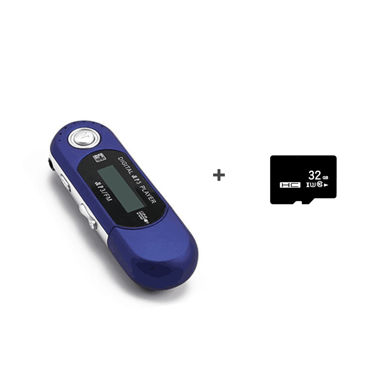 Portátil mini usb mp3 player leitor de música tela lcd digital 32gb tf armazenamento rádio fm multifuncional mp3 leitor música usb vara: Ouro