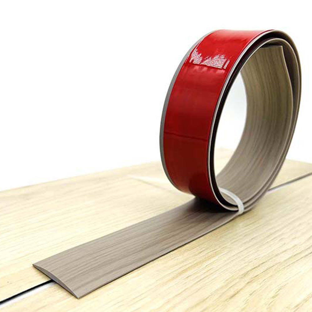 Self Adhesive PVC Flat Floor Transition Strip Laminate Floor Door Divider Strip Adjustable Door Bottom Seal Strip Weatherstrip: Brass