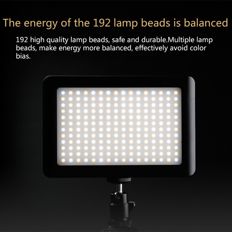 Tragbares 192er -set led-aufnahmeleuchten, fülllicht für slr-kameras, videokameras, live-licht, geeignet für die meisten slr-kameras