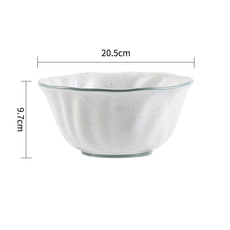 European Ceramic Plate Set Hand Stroke Corrugated Decorative Modern Dinnerware Sets Western Restaurant Tabletop Steak Plates: B-large