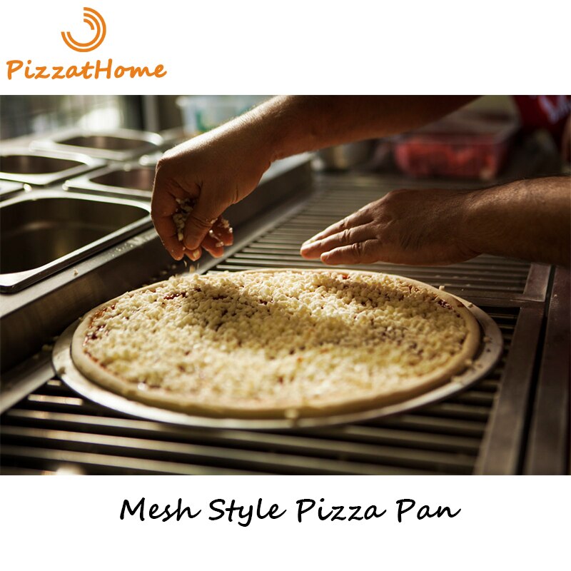 PizzAtHome 6 to 22 inch Pizza Stone Seamless Aluminum Mesh Pizza Pan Baking Screen Round Pizza Tool Oven Accessories Bake Ware