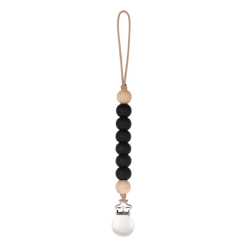 OOTDTY Clips factices bébé garçons filles sucette chaîne Silicone dentition soulagement jouets perles apaisie porte-sucette Clips bébé douche: 58