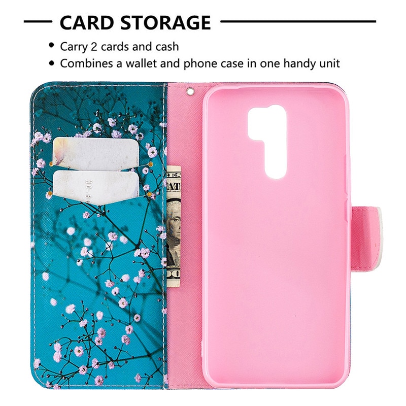 Redmi 9 hoesje voor fundas xiaomi redmi 9 leren magnetische flip portemonnee telefoonhoesjes voor coque xiomi redmi 9 hoesje cover etui