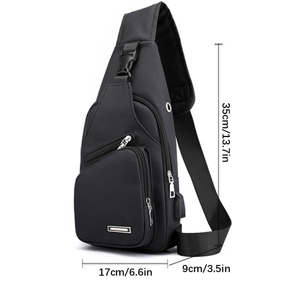Bolso cruzado informal para hombre, bandolera de hombro a la con múltiples bolsillos, antirrobo, bandolera deportiva para el pecho, mochila para exteriores