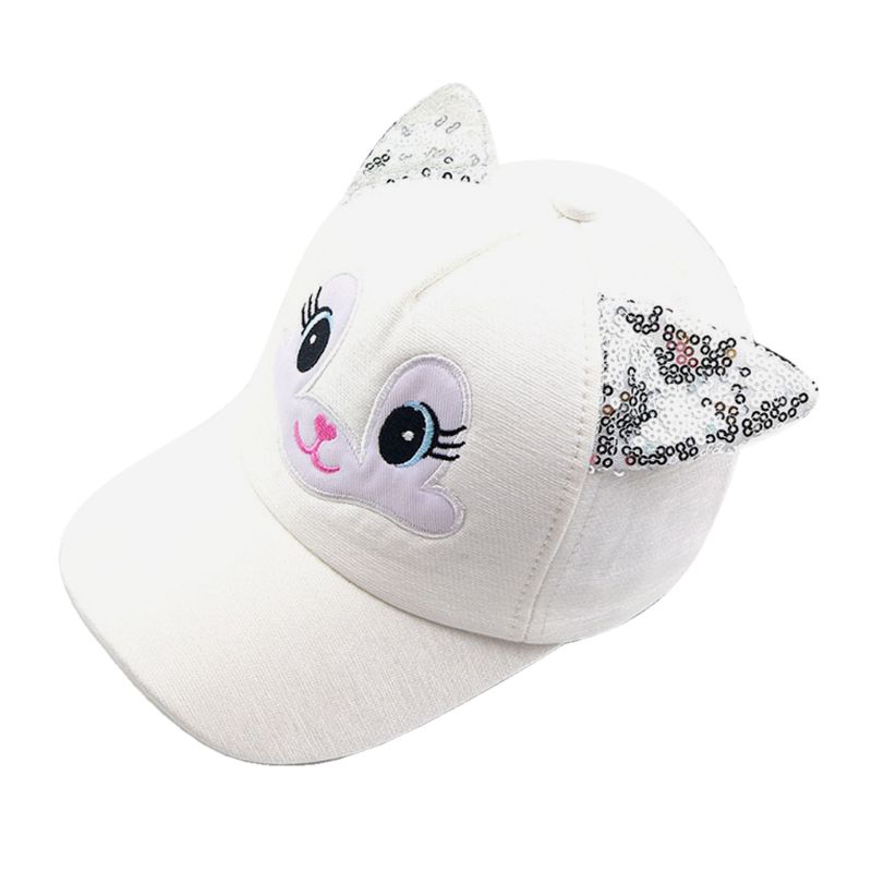 Sombreros de bebé bonitos dibujos animados niño coreano gato béisbol sombrero primavera verano bebé niño sombreros para el sol para niña gorros niños Fotografía Prop: W