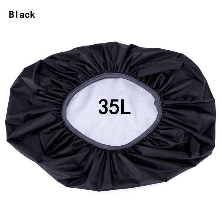 35L-80L Outdoor Sport Draagbare Tas Regenhoes Waterdichte Rugzak Camping Wandelen Fietsen Dust Rain Cover Camouflage Zwart Nylon: Black 35L