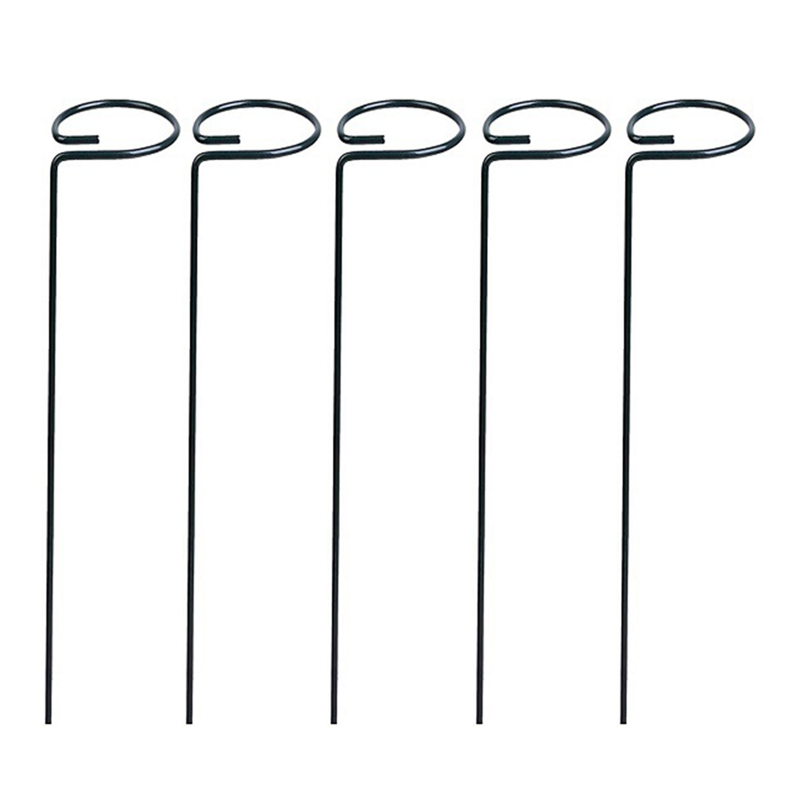 5/10 Stück Gartenstütze Pfahlring Metall Gartenpflanze unterstützt Einzelstamm Strauchhalter für Pflanzen Rose Blumen Gemüse Rebe: Braun