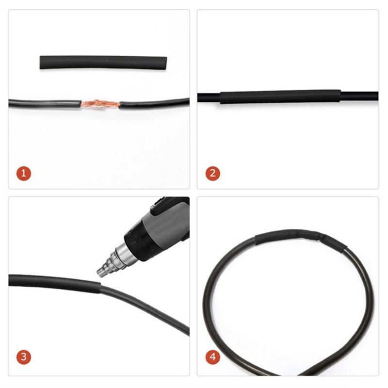 Kit de tubes thermorétractables, 328 pièces/paquet, gaine d&#39;isolation en Polyolefin assortie, gaine thermorétractable, câble métallique, 8 tailles 2:1