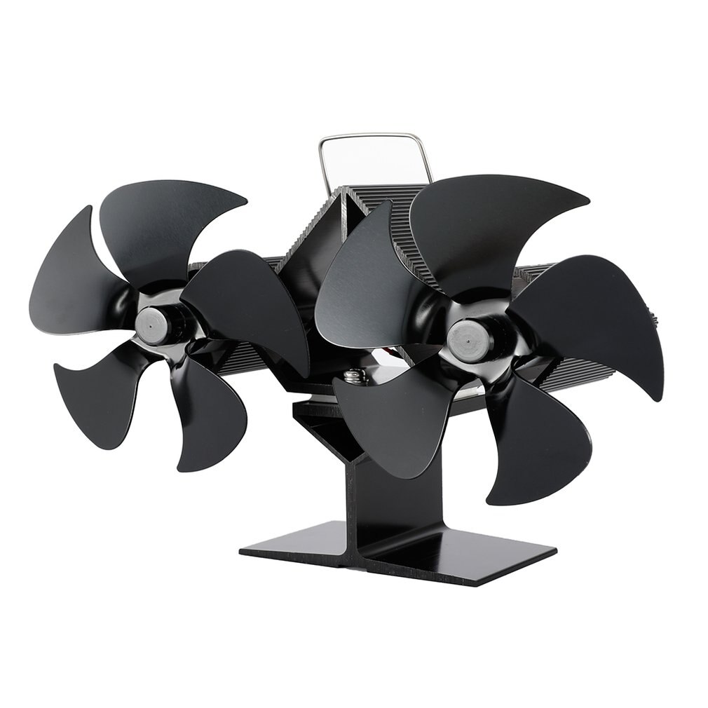 SF803S Thermal Power Fireplace Heater Ten Blades Heating Fan Efficient Air Heater Double Head Low Noise Fan