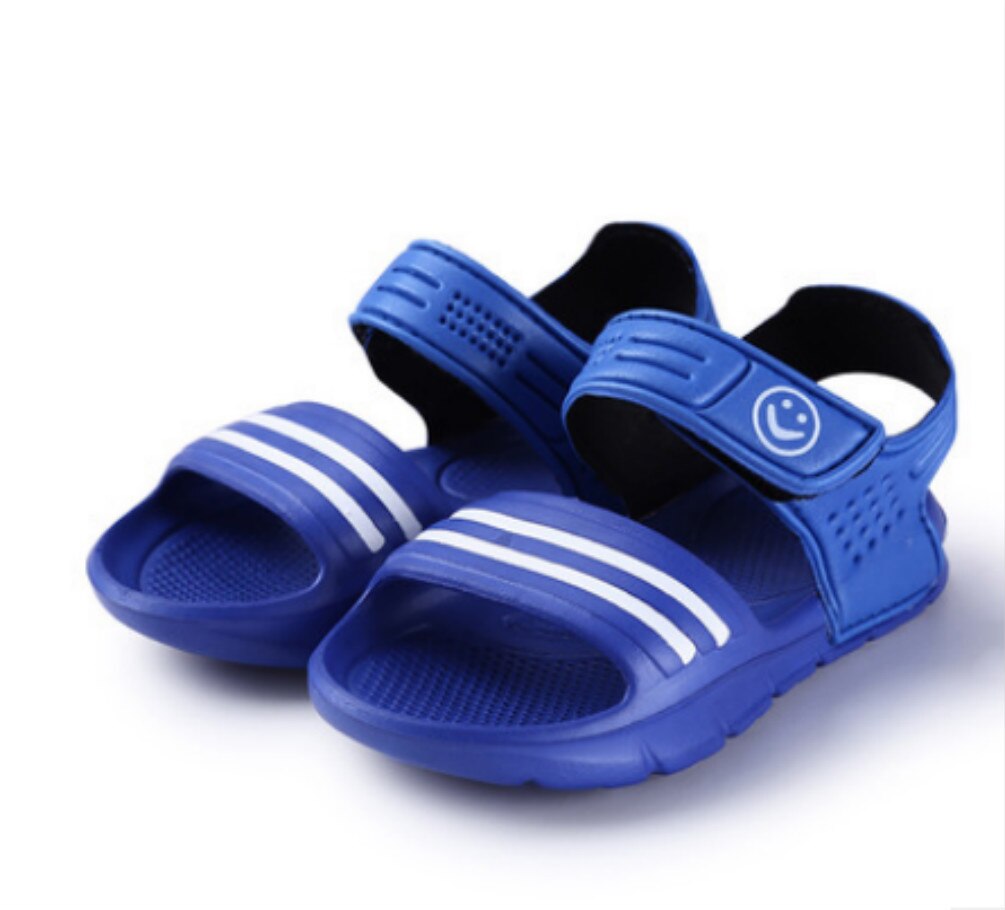 Mode Zomer Kinderen Jongens Meisjes Sandalen Zomer Strand Platte Casual Haak Kinderen normale grootte Schoenen: Blauw / 11.5