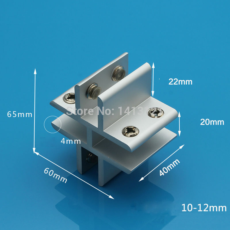 2 pics Aluminum glass clamp T window clamp folder shelf connector Furniture Hardware fitting diy handmade
