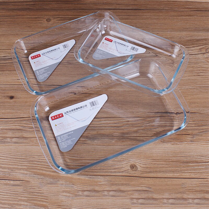 Duża pojemność wyczyść podłużne szkło hartowane naczynia robić pieczenia patelnia podstawy piekarnika płyta robić pieczenia nie-Stick narzędzie kuchenne ser taca ryżowa