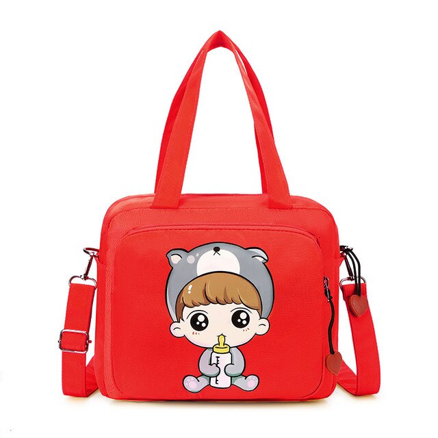 Mama Tas Outdoor Reizen Een Schouder Luiertas Multifunctionele Moeder En Baby Tas Klein Formaat Grote Capaciteit Draagtas 23*14*20Cm: Red
