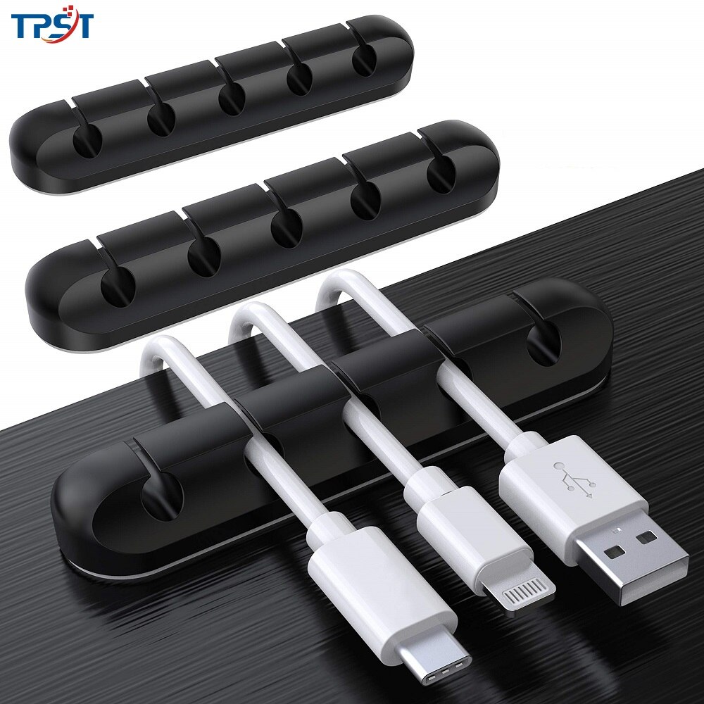 Mulit Protect Usb Cable Protector 5Hole Organizer for Cable Management Table Organizer Desktop Organizers for Office Tapa Cables