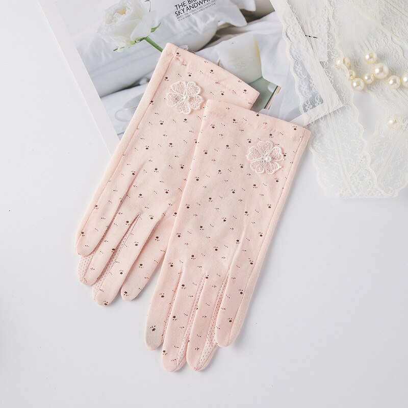 Herbst Frauen Fahren Handschuhe Sommer Atmungsaktive strecken Handschuh Sonnencreme Anti Uv Rutschfeste berühren Bildschirm Handschuh Rosa