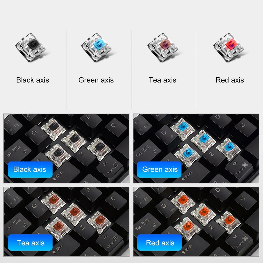 71 Keys Wireless Bluetooth Mechanical Keyboard RGB Backlight Wireless Gaming Keyboard Rechargeable Mechanical Keyboard for PC