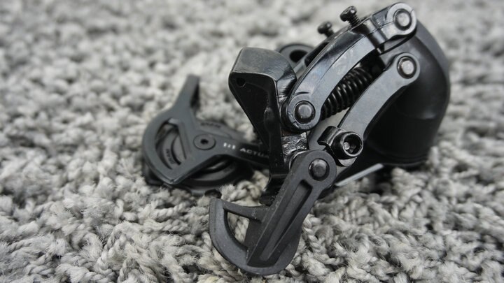 Sram x4 desviador traseiro de bicicleta, desviador traseiro de 7/8 velocidades, gaiola média preta