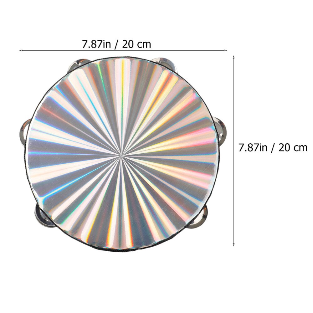 1pc Musical Hand Drum Percussion Printed Bell Drum Handheld Musical Instrument