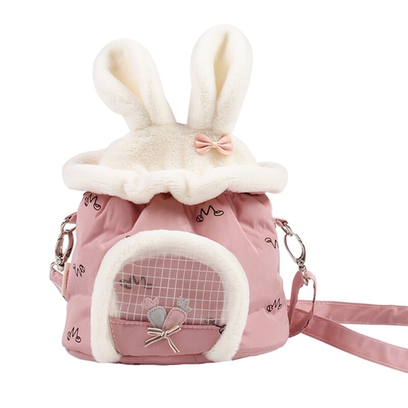 Mochila portamascotas para hámster, bolso de viaje portátil para cobayas de erizo