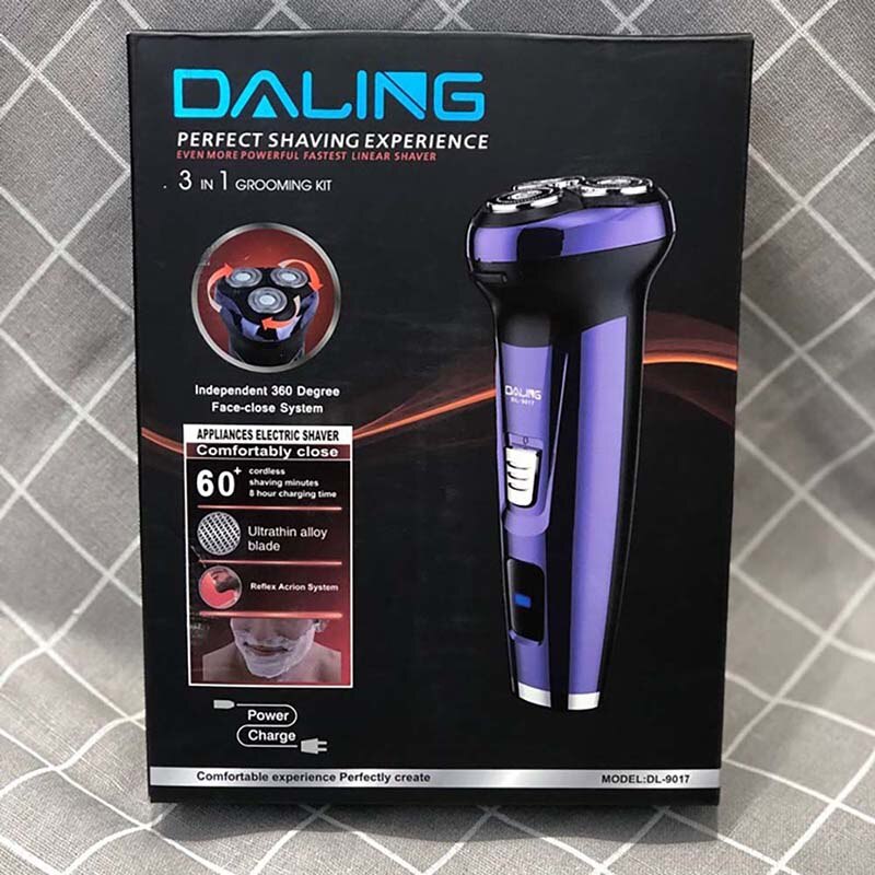 100-240v 3 in 1 elektrisch scheerapparaat, tondeuse, haartrimmer, titanium baardtrimmer, scheerapparaat, mannen, neustrimmer