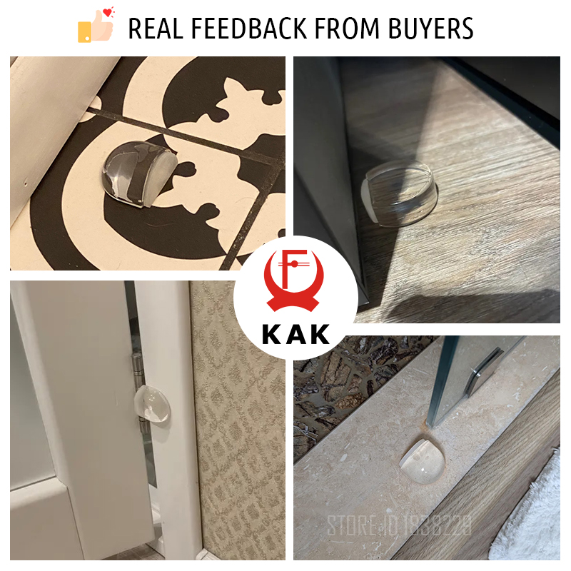 KAK 2 stks Siliconen Deurstopper Non-Punch Anti-collision Muurbescherming Deur Buffer Zelfklevende Vloer gemonteerde Deur Stop Guard