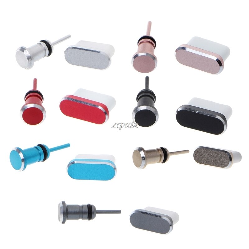 Type C Anti Dust Plug Set USB Type-C Port and 3.5mm Earphone Jack Plug For Samsung Galaxy S8 S9 Plus Huawei P10 P20 lite