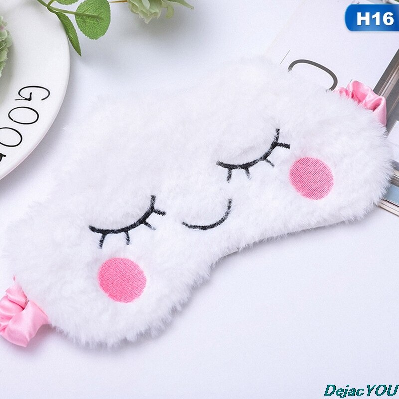 Schattige kikker kitten ogen zachte slaap oogmasker masker dier pluche oogmasker ontspannen meisje dame familie-uitstapje: HG40862H16