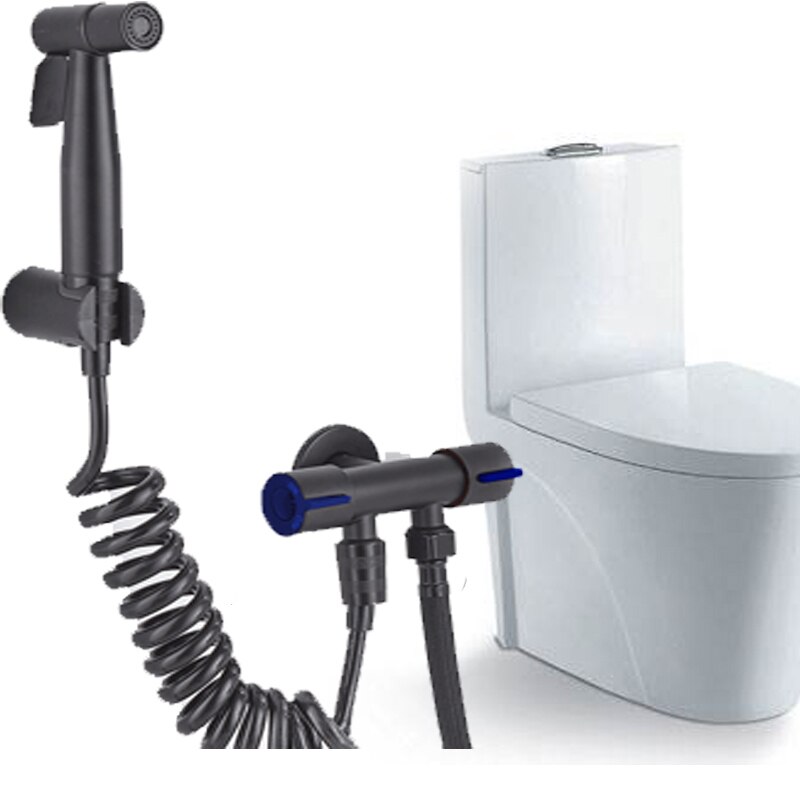Laso rustfrit toilet bidet sprøjte vandhane vask hånd bidet vandhane badeværelse håndsprøjte brusehoved sort selvrensende vandhaner
