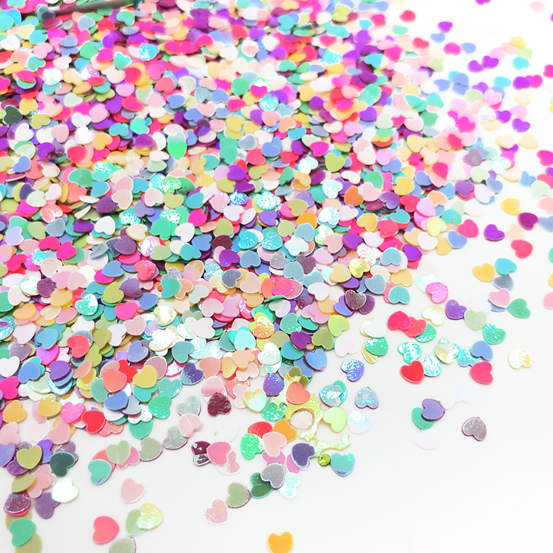 100 G/partij Losse Pailletten Pailetten Naaien Craft Diy Pvc Platte Vijfpuntige Hart Nail Art Manicure/Bruiloft Decoratie confetti