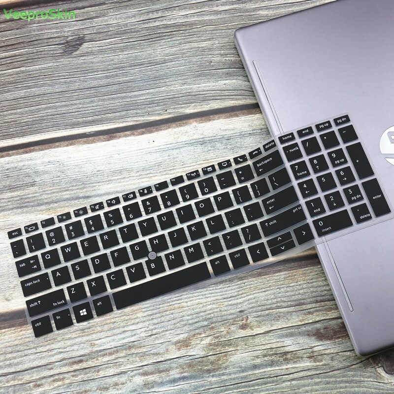 Laptop tastatur cover protector skin til 15.6 " hp elitebook 755 g5 850 g5 15.6 tommer: Sort