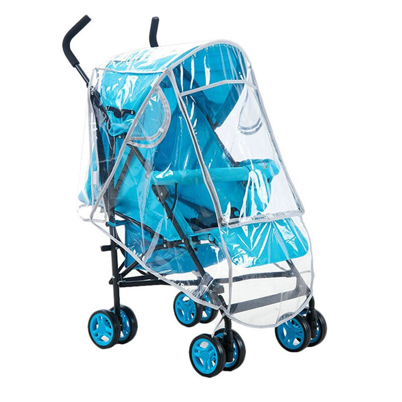Stroller Accessories Waterproof Rain Cover Transparent Wind Dust Shield Zipper Open For Baby Strollers Pushchairs Raincoat: 08