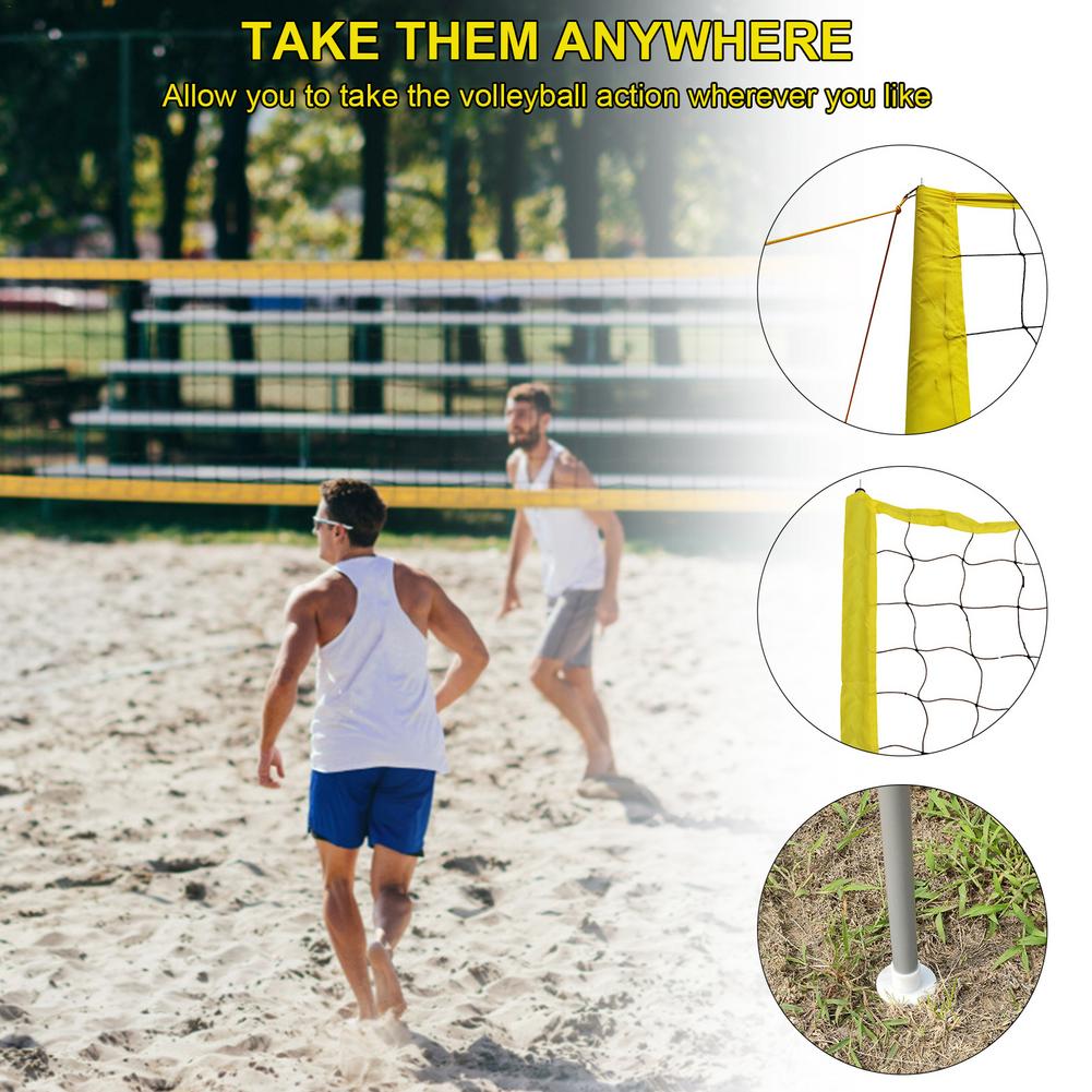 Outdoor Beach Volleyball Net Set Easy Setup Volleyball Net Standard Volleyball Net With Ground Stake Volleyball