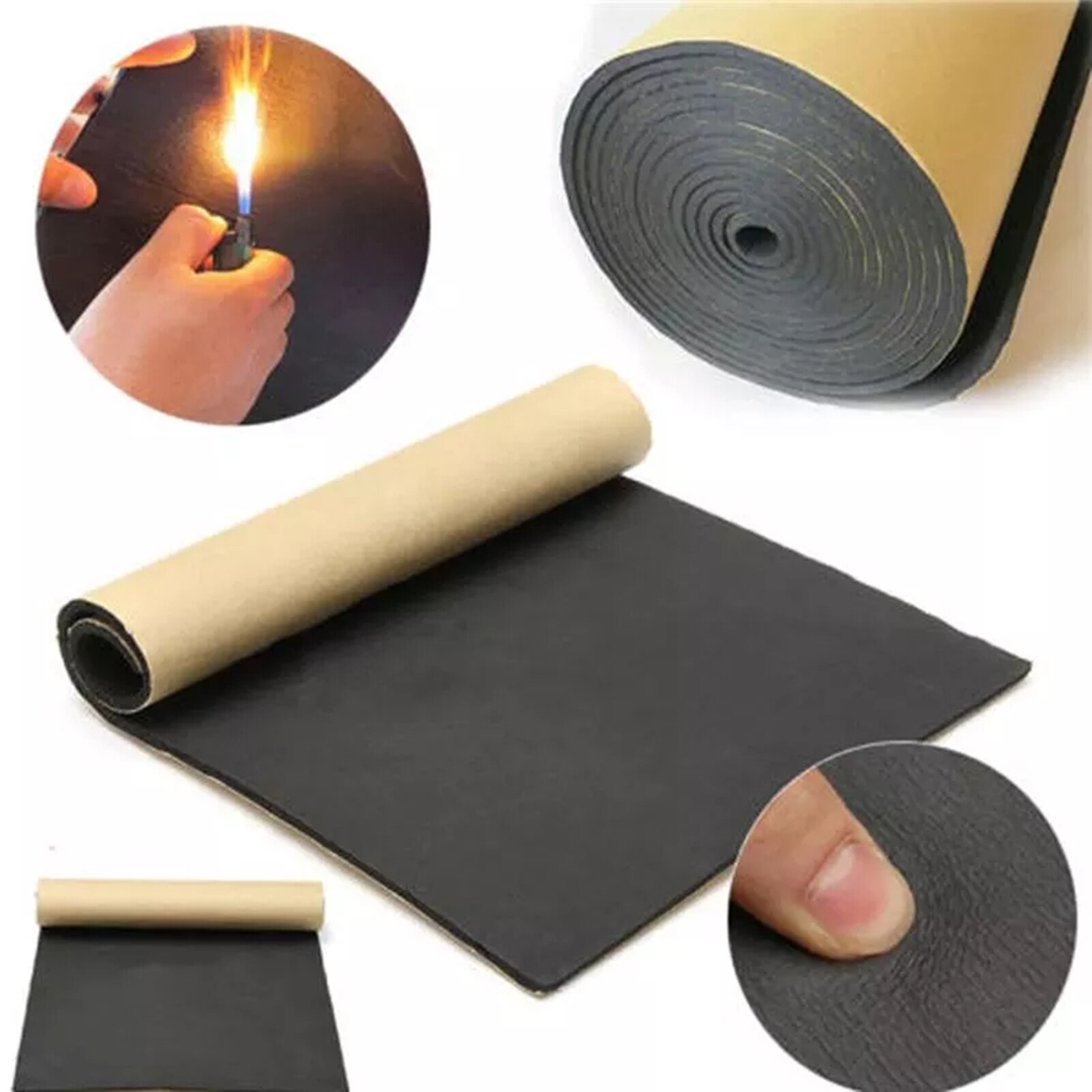 200cmx50cm 3/5/7/8mm car Sound Deadener Mat Noise Proof Bonnet Insulation Deadening Engine Firewall Heat Foam Cotton Sticker