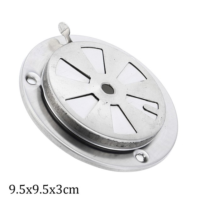 Rvs Bbq Grill Roker Uitlaat Vent 95/125Mm Ronde Oven Air Vent Demper Vervangende Onderdelen Keuken accessoires: 95mm